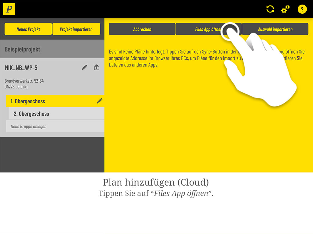 Tippen Sie auf „Files App öffnen".