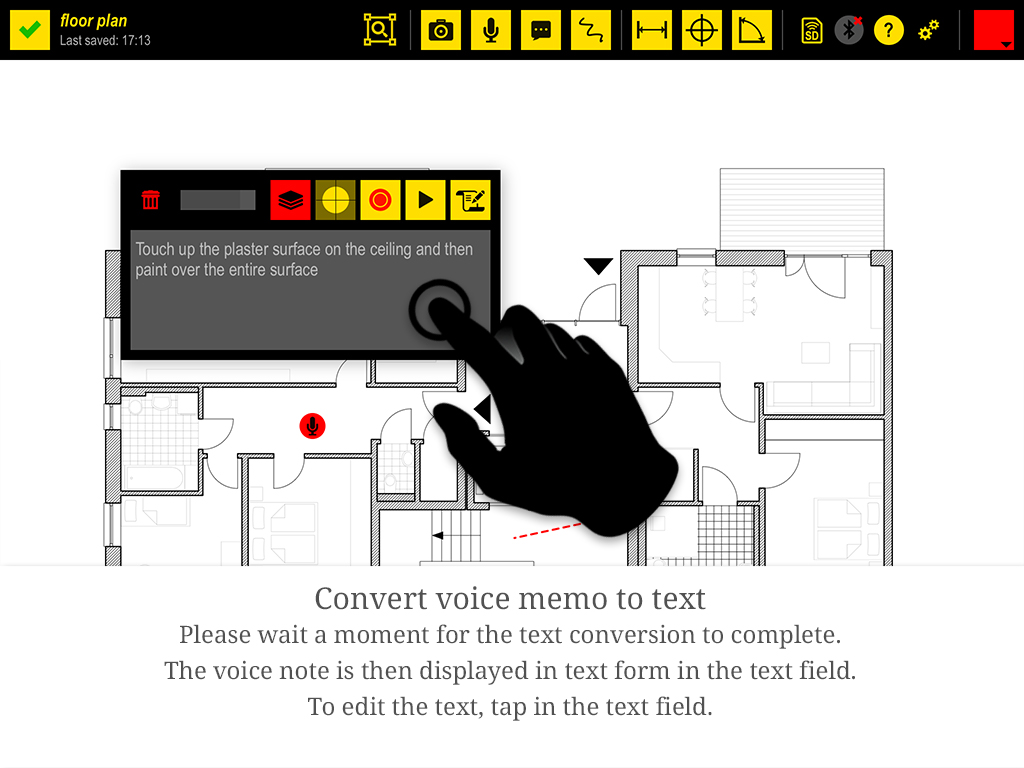 Voice note in Plaans, automatically converted to text